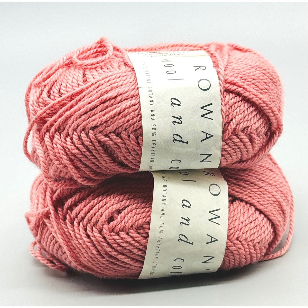 Rowan Wool and Cotton Yarn Pink Briar 915 Lot 7 Vintage 2 Skeins